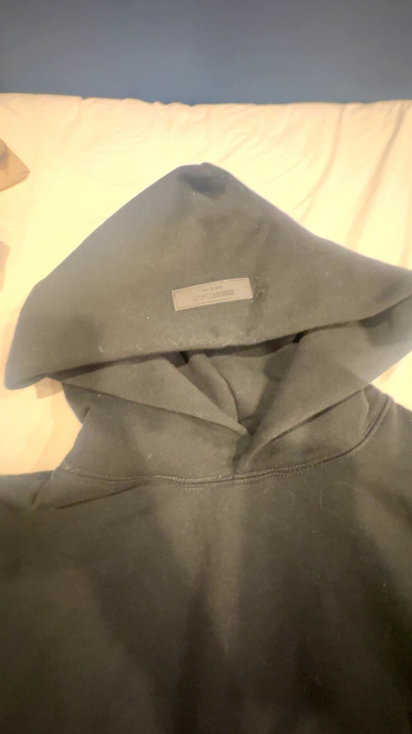 Fear of God Essentials Black Hoodie - Size Medium - photo 2
