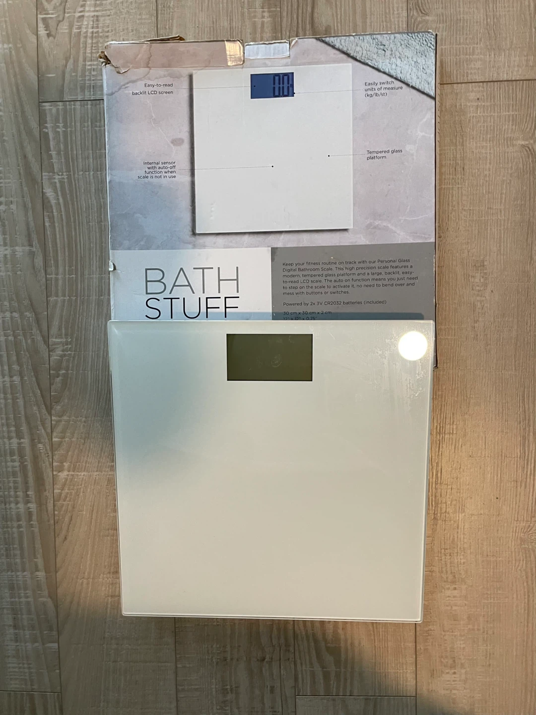 KSP Verra Glass Digital Bathroom Scale (White)