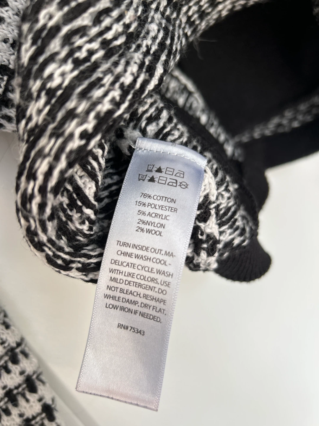 Cropped black and white cardigan - photo 3