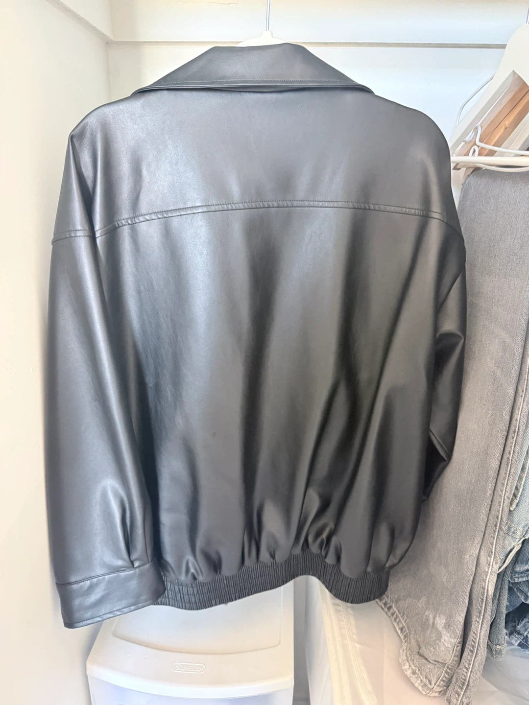 Lady volume leather jacket - photo 2