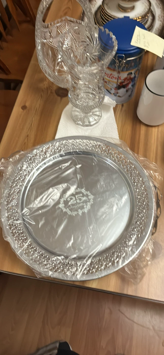 25 year anniversary decorative plate.