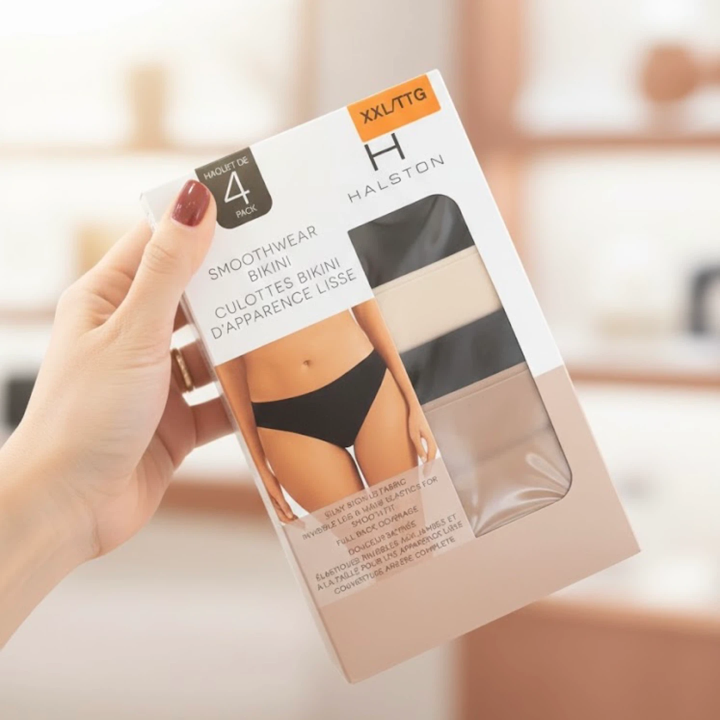Halston Smoothwear Bikini Panties 4 Pack XXL/TTG