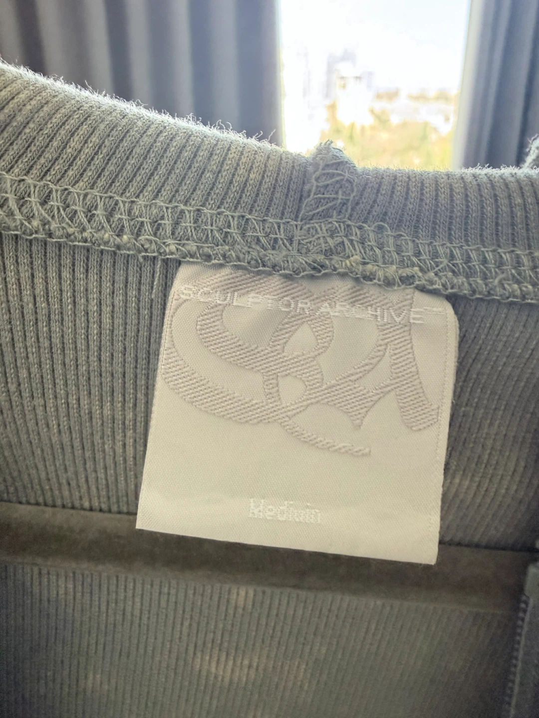 sculptor washed bondage hoodie sage fitted zip up rare - photo 3