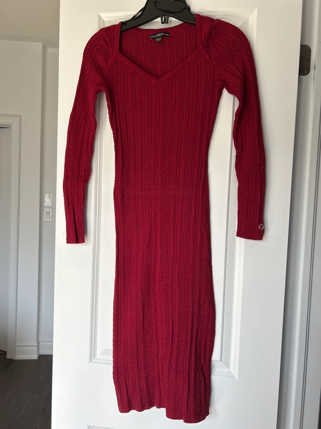 Guess red sweater dress
