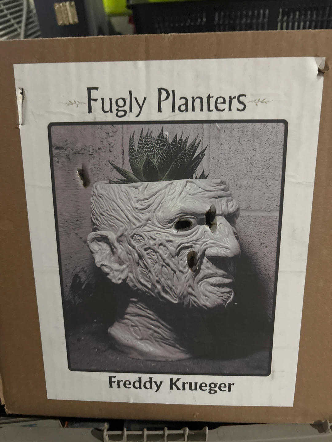 🌱 NEW Rare Fugly Planters Freddy Krueger Head Planter