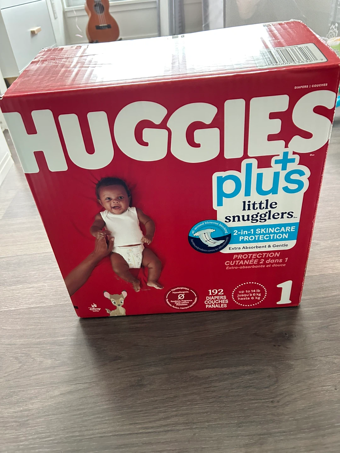 Huggies Plus Little Snugglers Diapers Size 1 - 192 Count