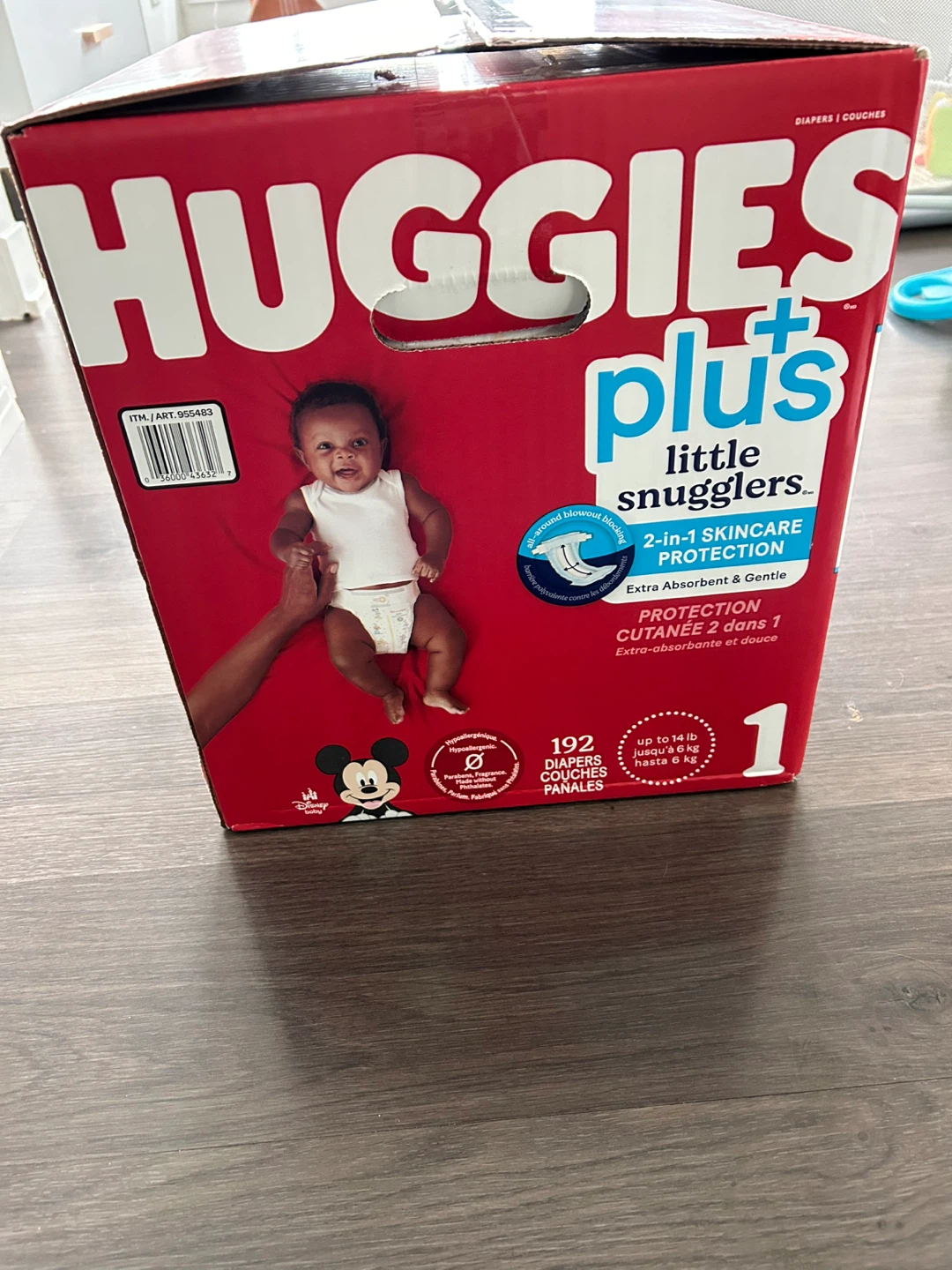 Huggies Plus Little Snugglers Diapers Size 1 - 192 Count - photo 2