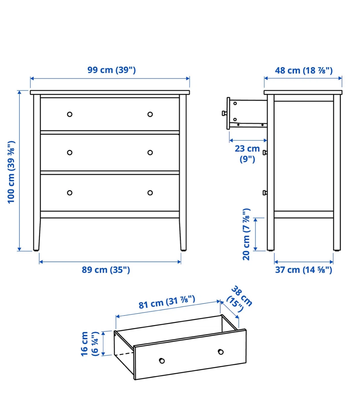 Green 3-Drawer Dresser - photo 5