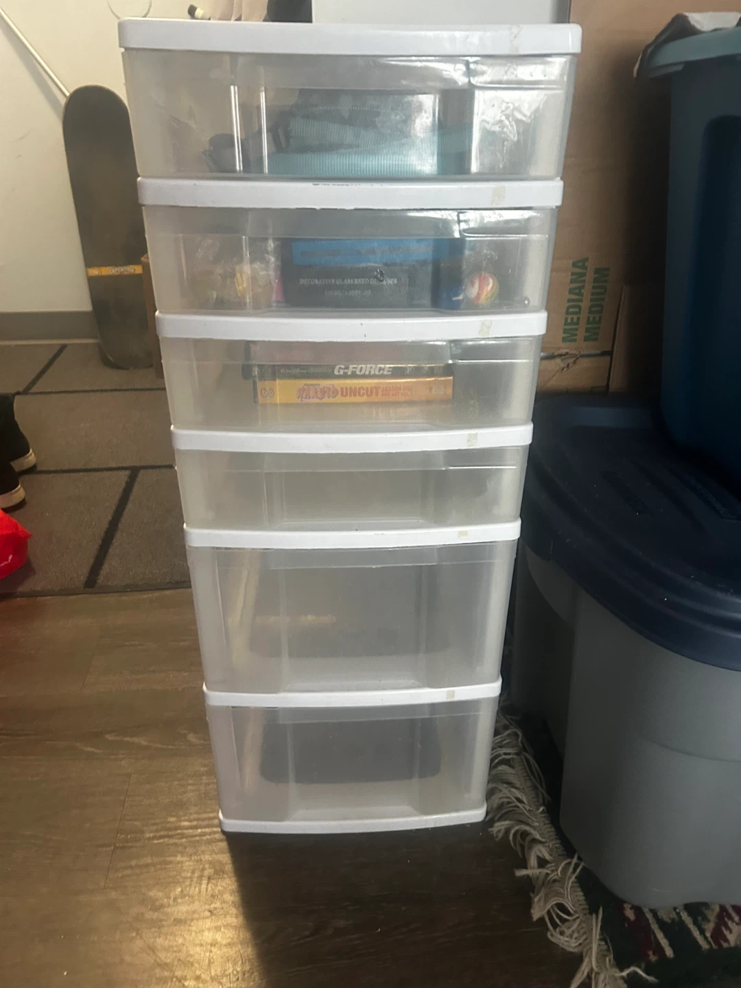 Plastic 5-Drawer Organizer Storage Unit