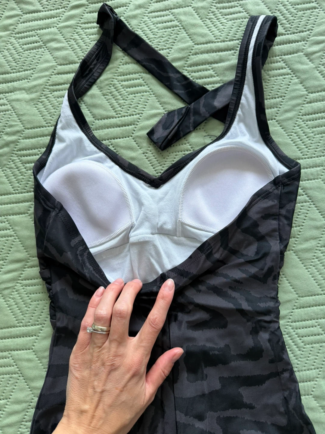 Speedo Women's Black & Grey Animal Print One-Piece Swimsuit - photo 2