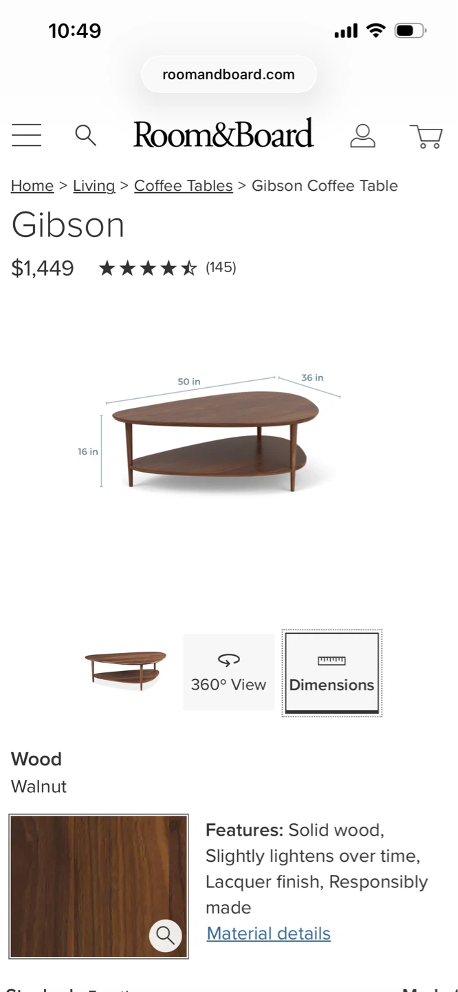 Room & Board Gibson Coffee Table - photo 2