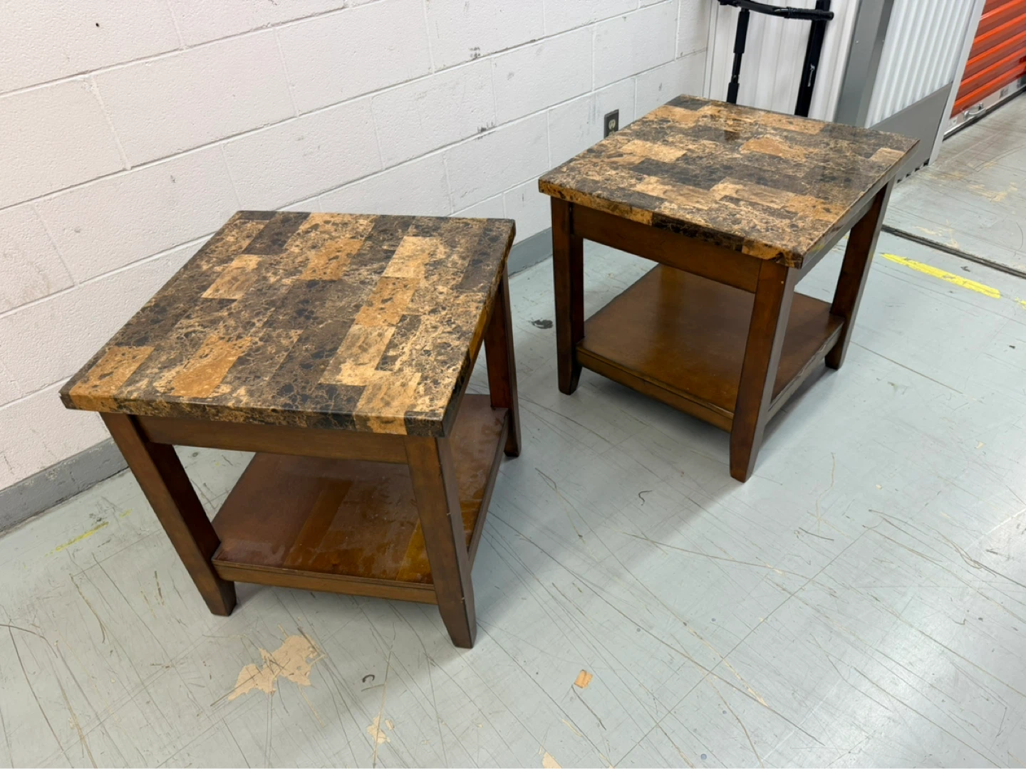 Marble Top Coffee Table with Shelf - photo 5