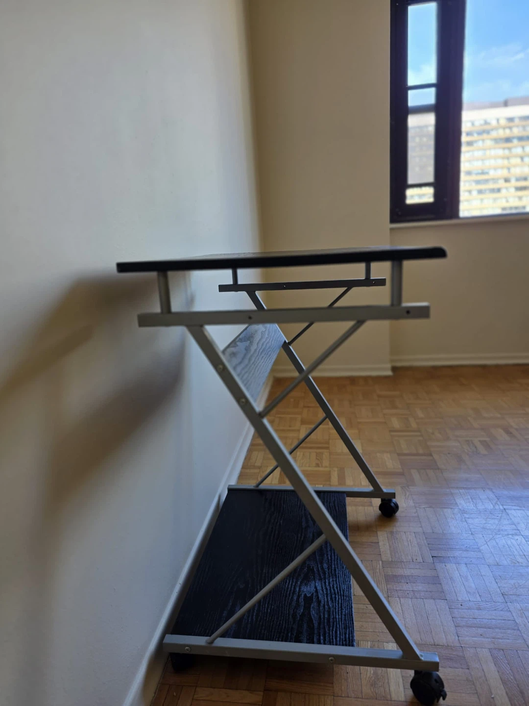Black Rolling Computer Z-Table with Shelf - photo 5