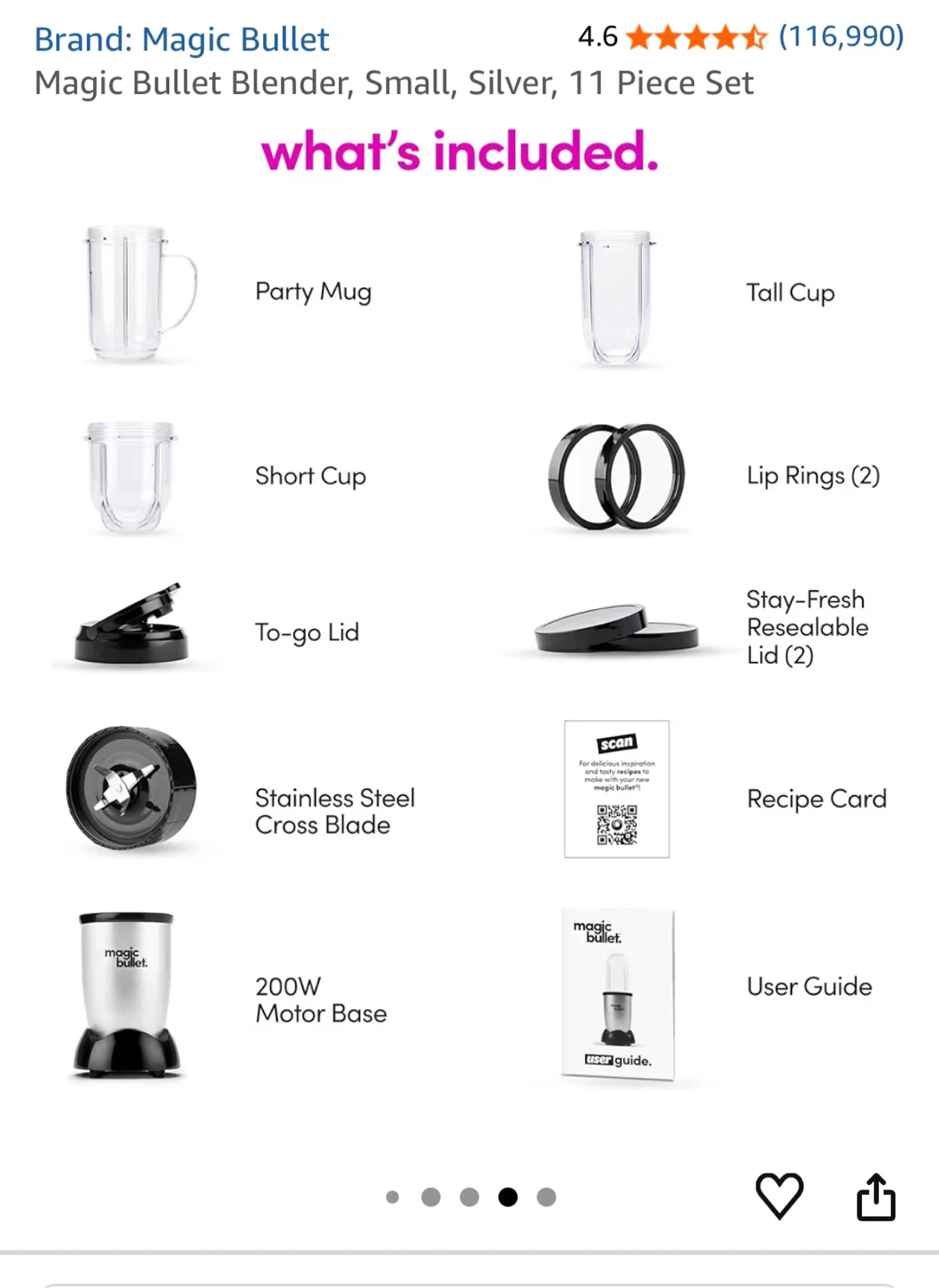 Magic Bullet Blender, 11 Piece Set - photo 5