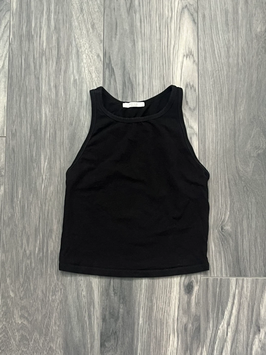 Classic Black Cropped Tank Top | Women