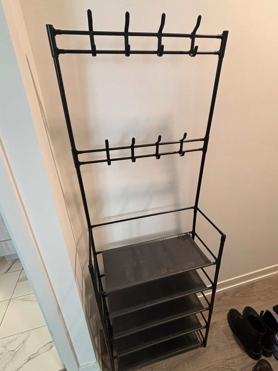 Black Metal Shoe Rack