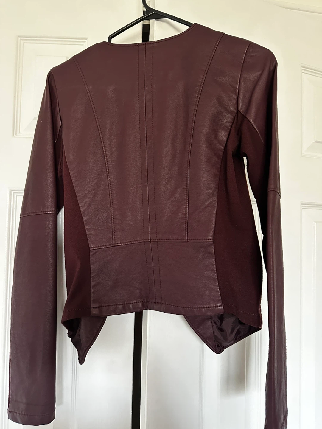 🌱 Dynamite Faux Leather Jacket - Burgundy - P/S - photo 3