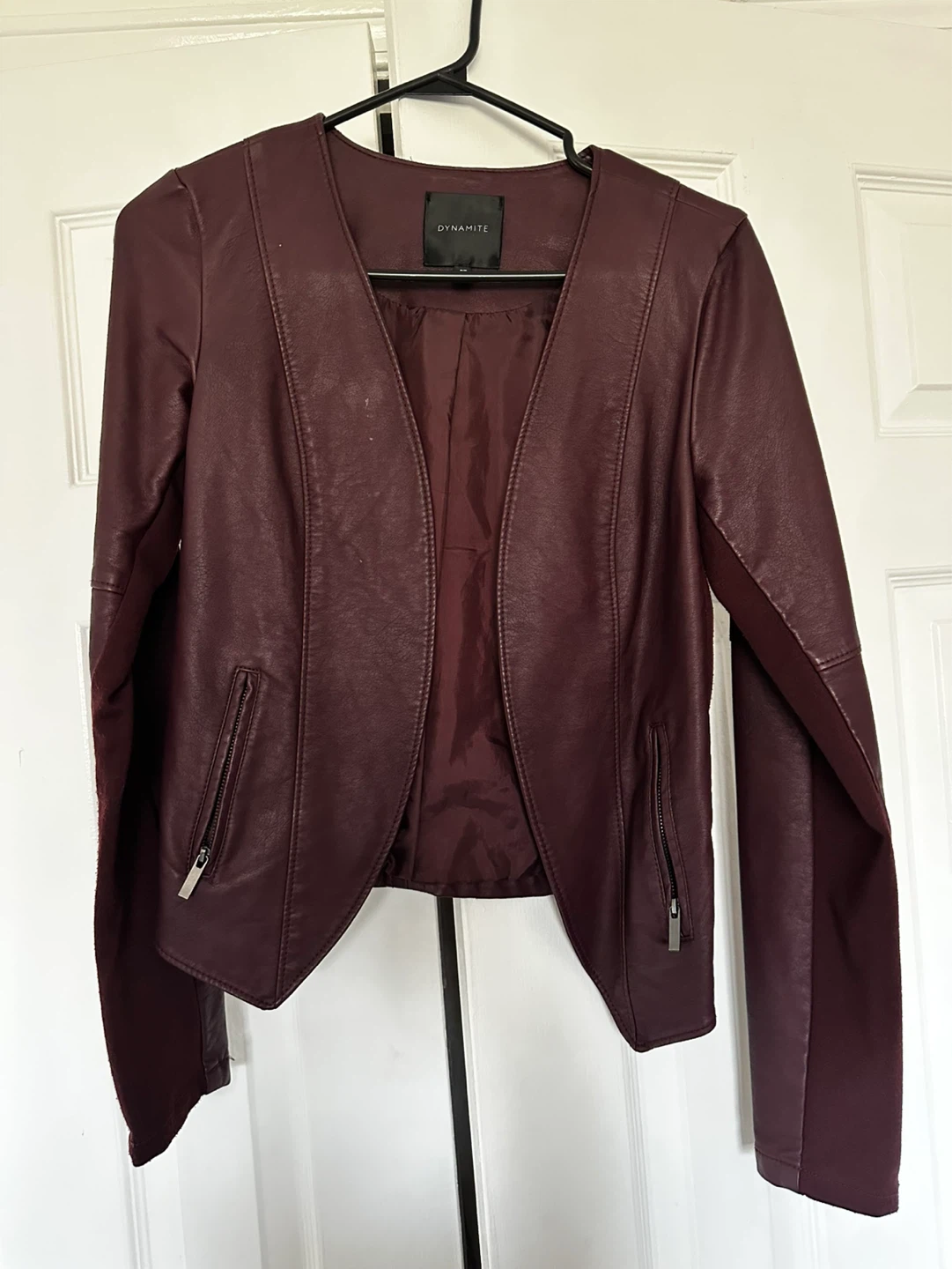 🌱 Dynamite Faux Leather Jacket - Burgundy - P/S