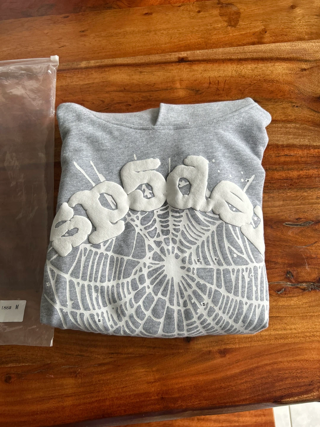 Grey sp5der hoodie