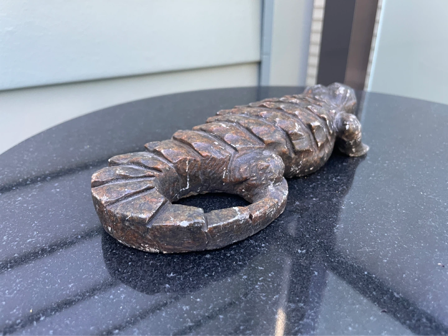 Carved Soapstone Crocodile Folk Art Sculpture Primitive - photo 5