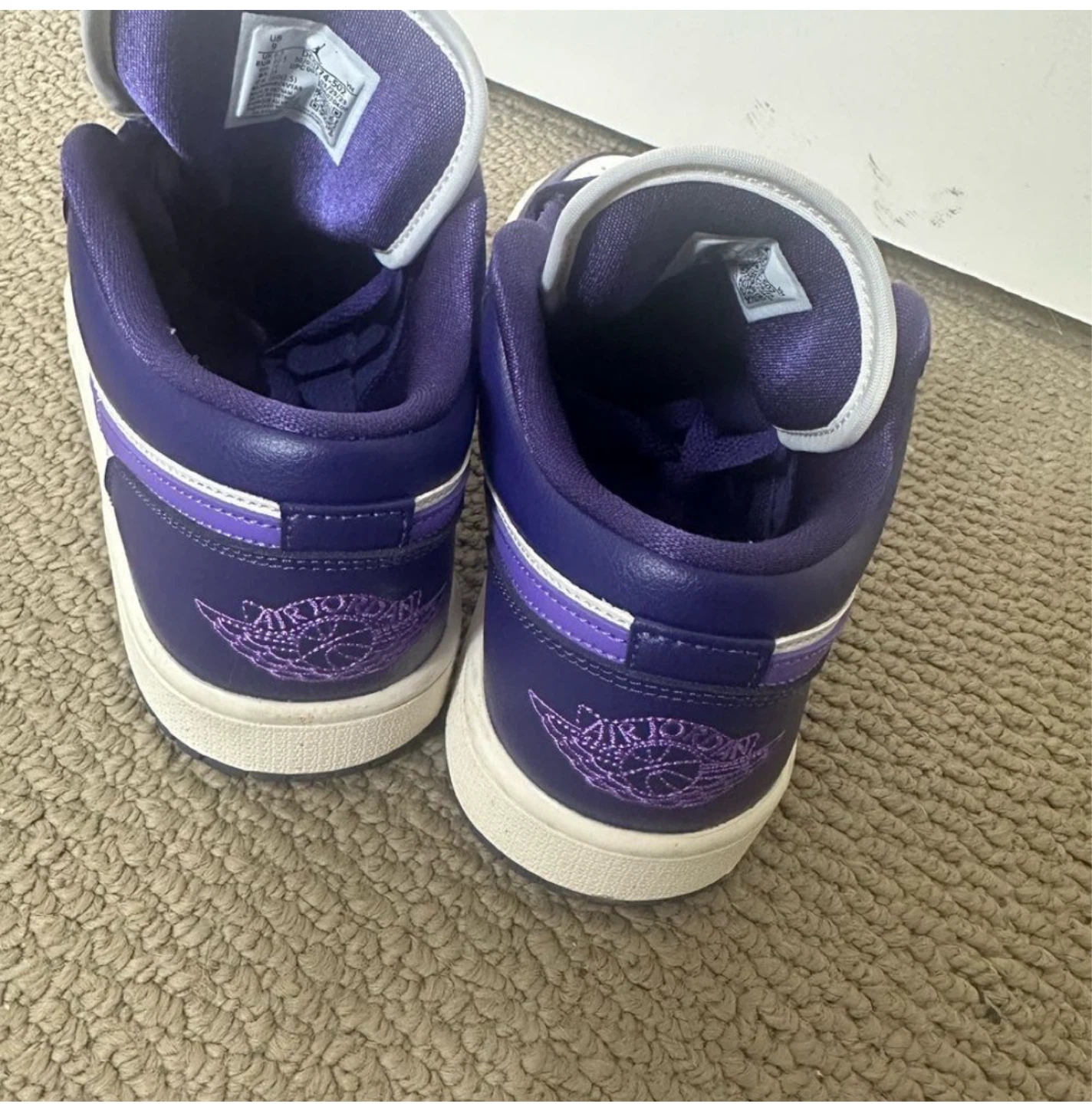 Air Jordan 1 Mid SE Purple White US 9 - photo 2