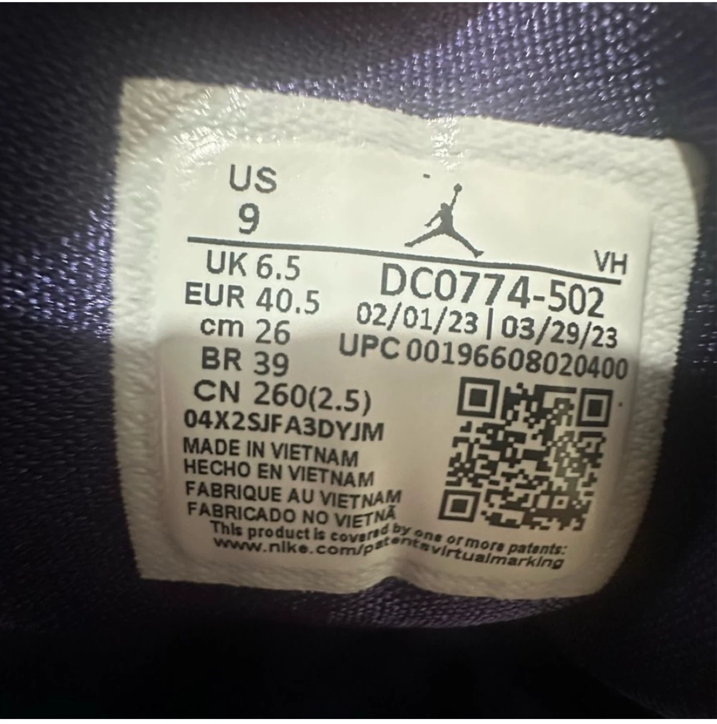Air Jordan 1 Mid SE Purple White US 9 - photo 4