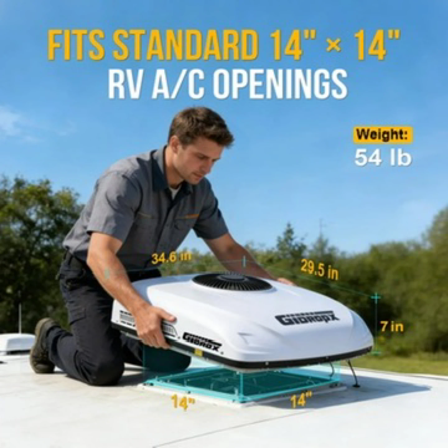 Gidrox 10000 BTU RV AC with PTC Heater - photo 2