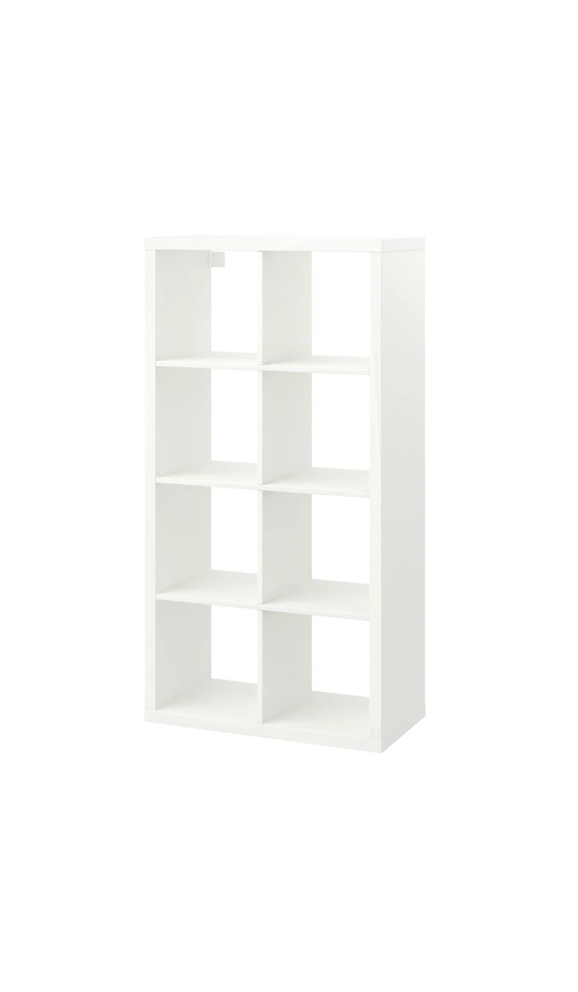 White 8-Cube Shelf Unit