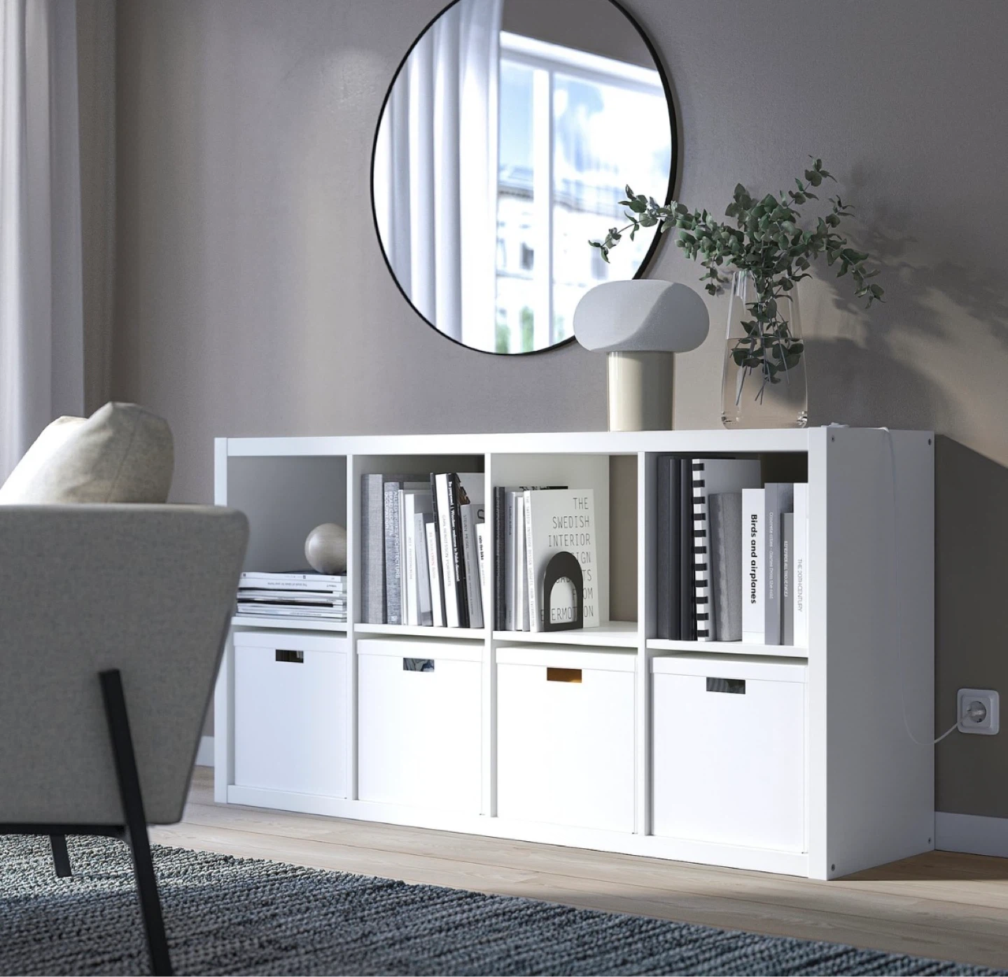 White 8-Cube Shelf Unit - photo 5