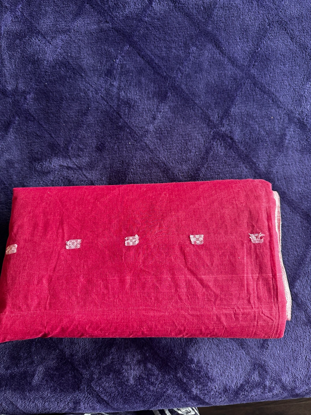 Pink taant Sari with Gold Border 🌱 - photo 4