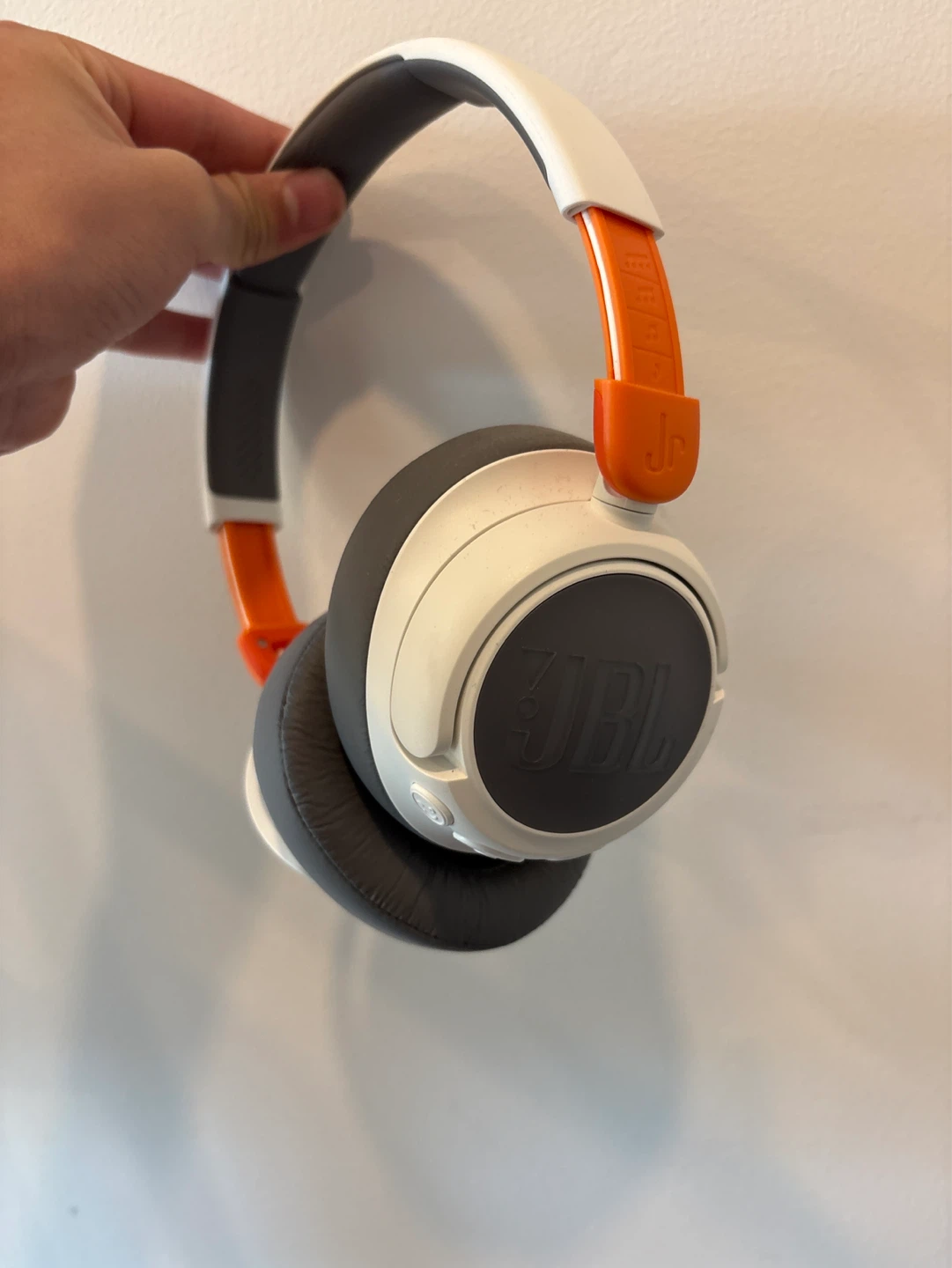 JBL JR310BT Wireless On-Ear Headphones - White/Orange