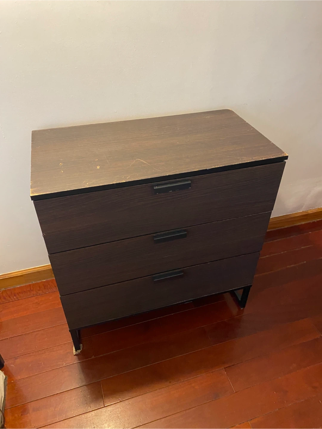 Dark Brown 3-Drawer Dresser - photo 2