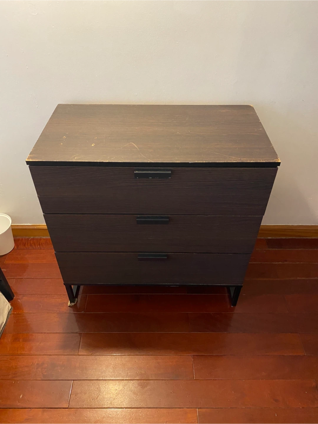 Dark Brown 3-Drawer Dresser