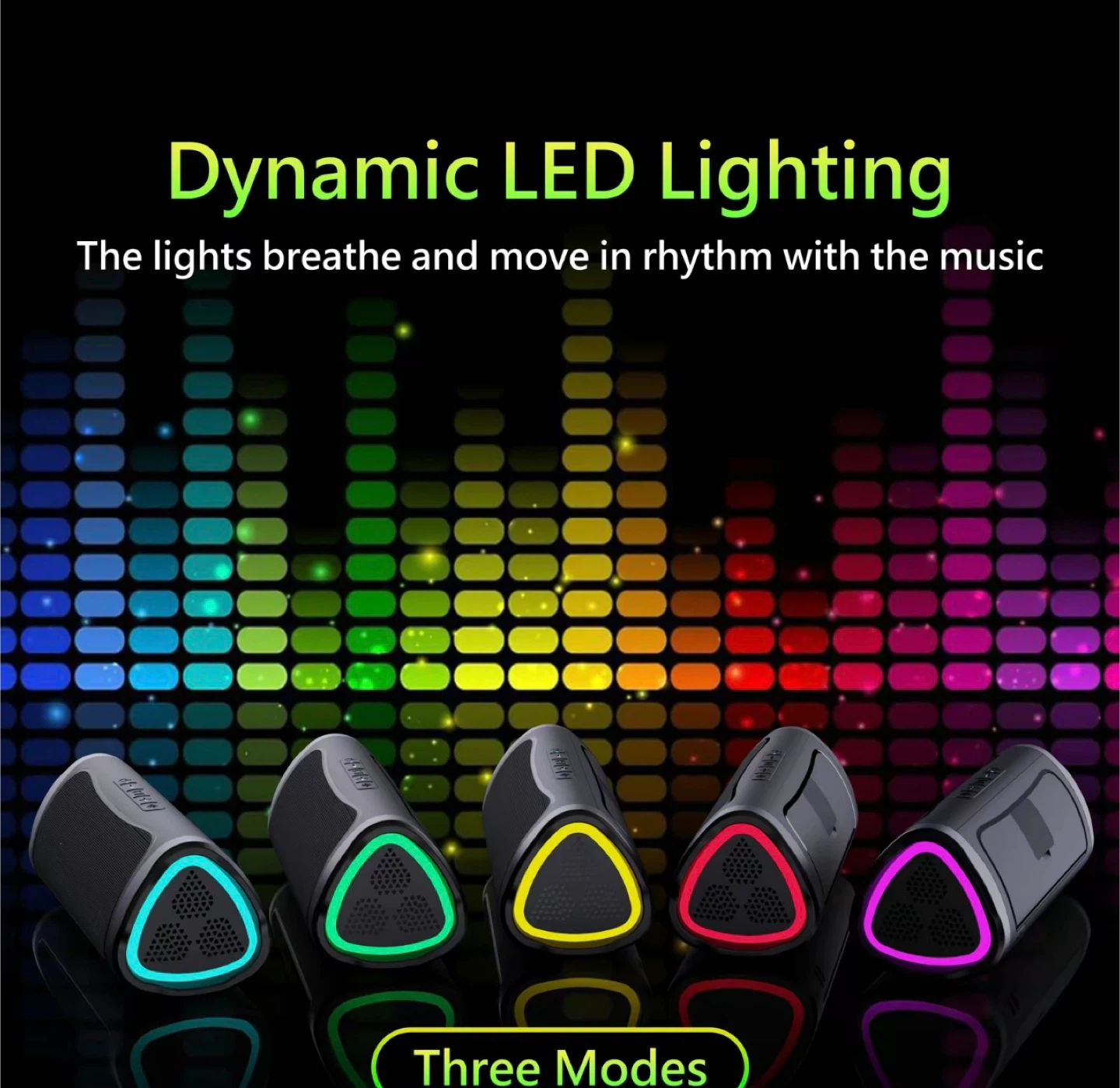 Portable Bluetooth Speaker with Dynamic LED Lighting - photo 2