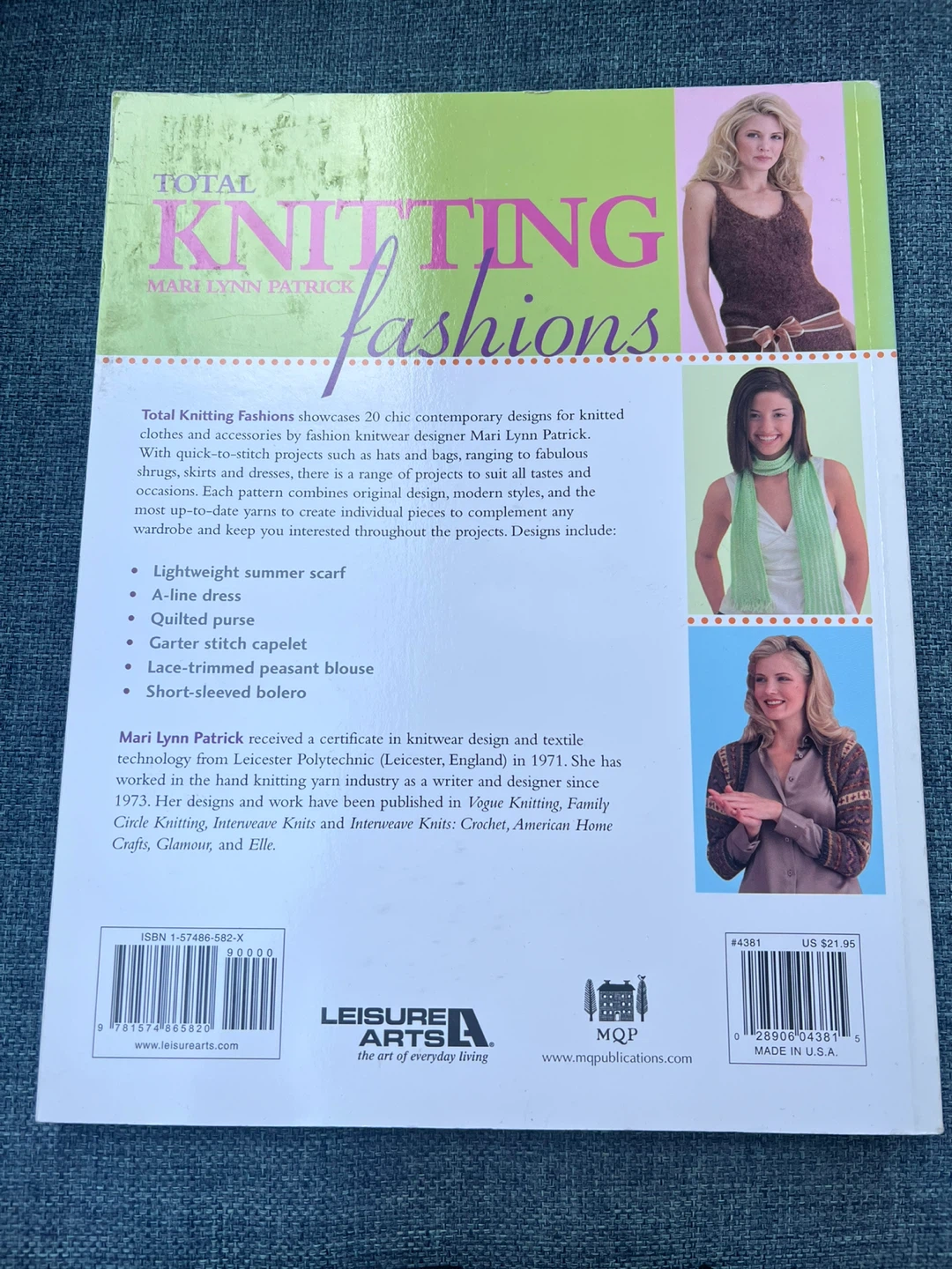 Total Knitting Fashions Book by Mari Lynn Patrick - photo 3