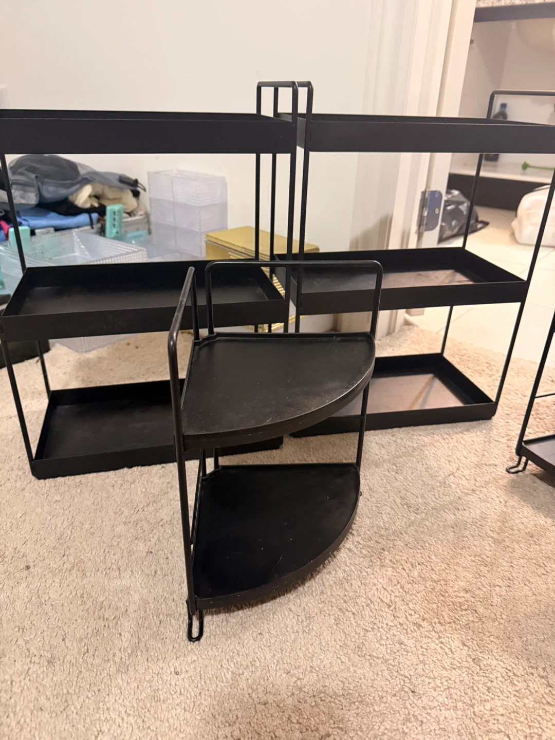 Black Metal Corner Shelf Organizer - photo 4