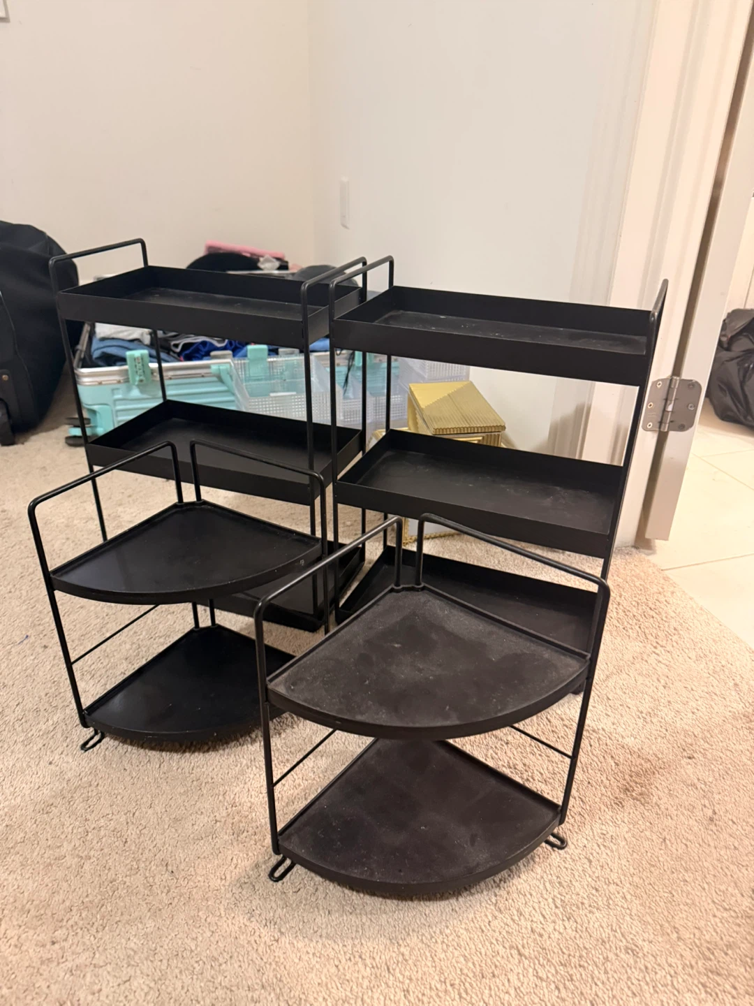 Black Metal Corner Shelf Organizer - photo 3
