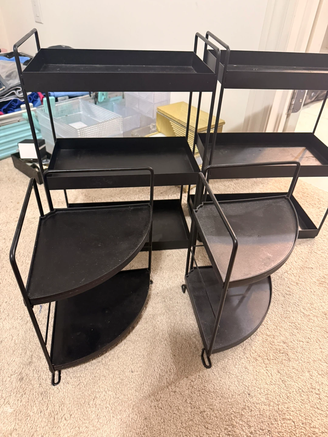 Black Metal Corner Shelf Organizer - photo 5