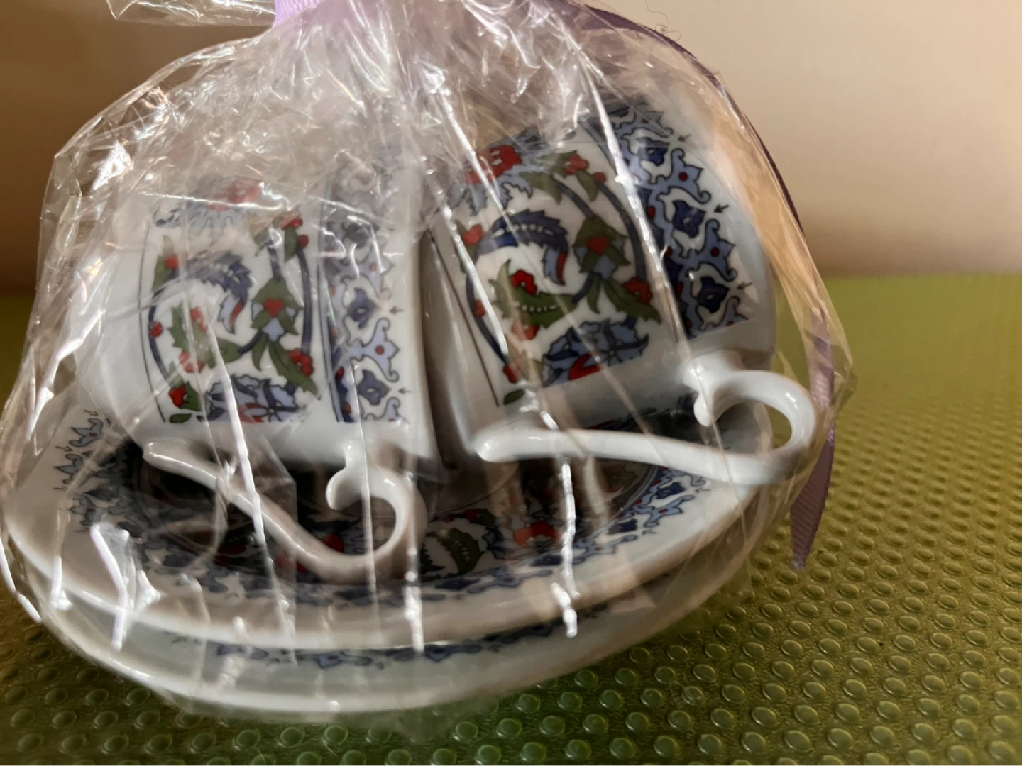 NEW 2 Ceramic Espresso Cups and Saucers - photo 4