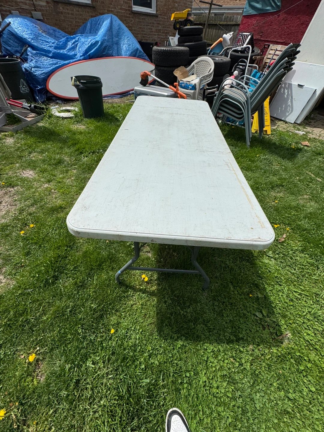 White Folding Table - photo 2