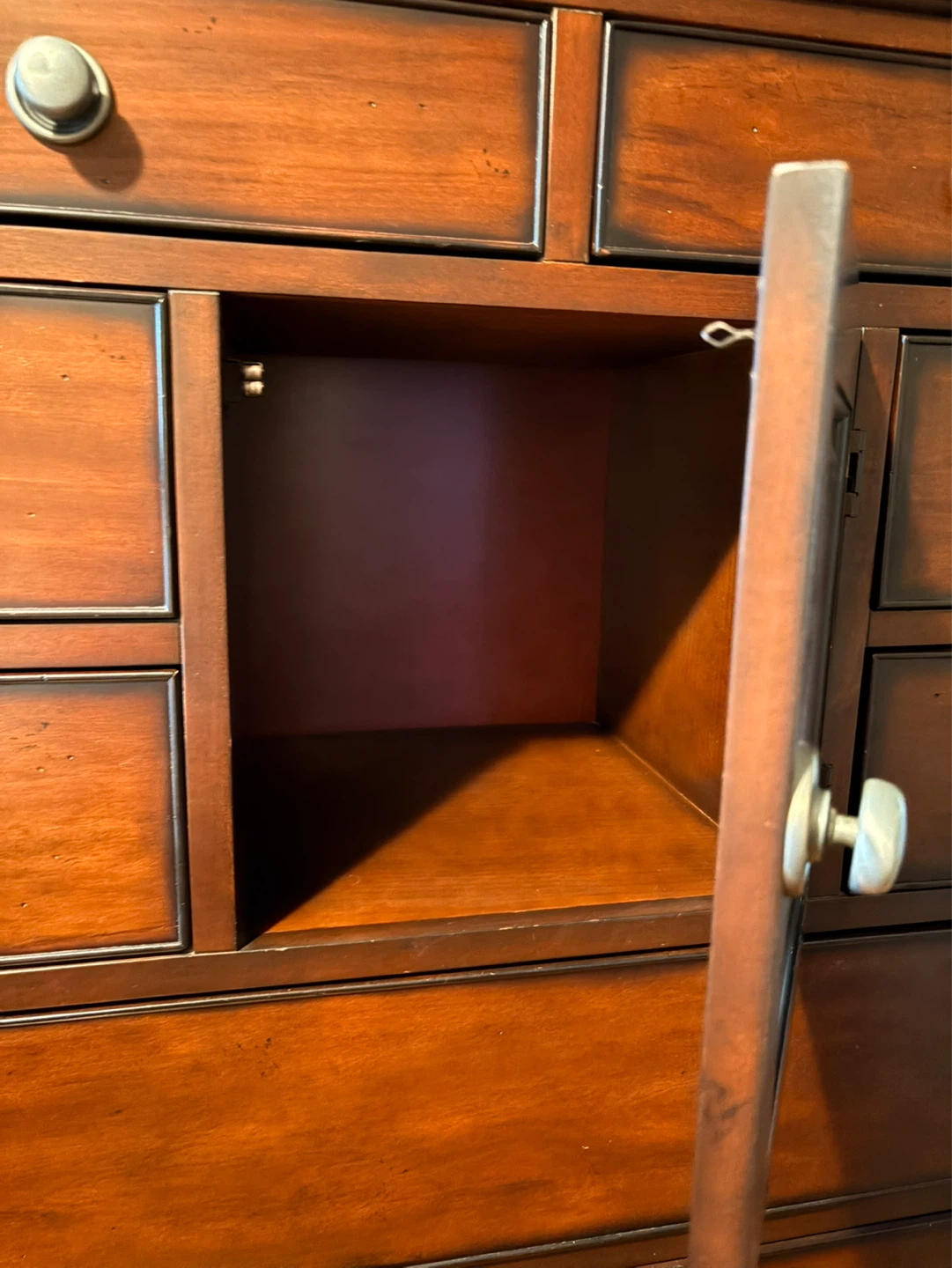 Wood Dresser with Multiple Drawers and Cabinet - photo 4