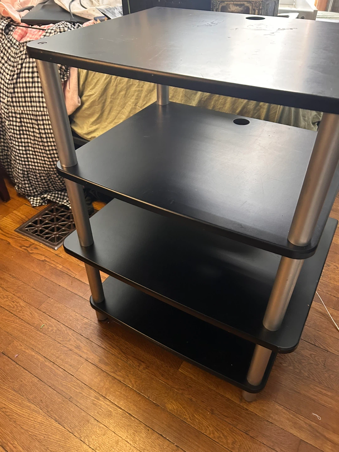 Black 4-Shelf Audio/Video Stand - photo 2
