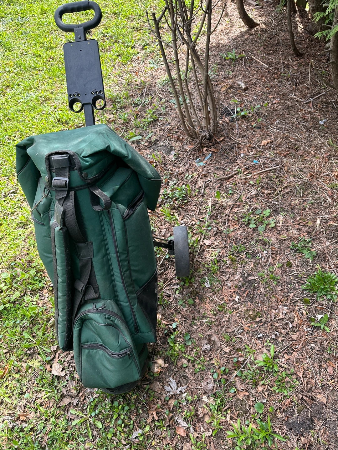 Green Golf Bag with Pull Cart - photo 2