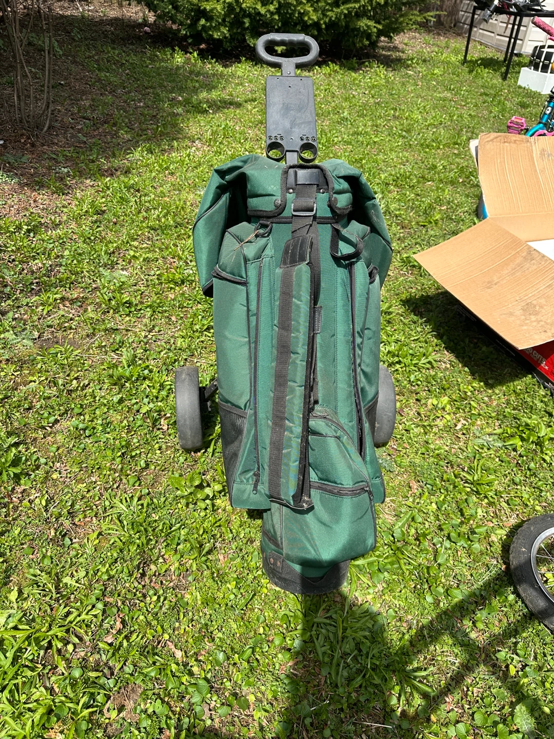 Green Golf Bag with Pull Cart - photo 4