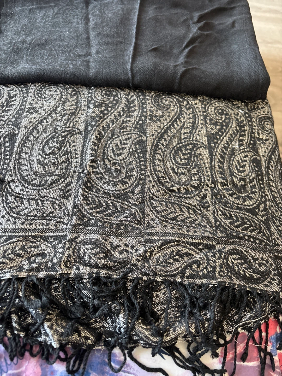 New Paisley Print Scarf with Fringe - photo 3