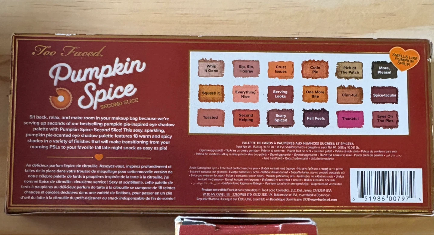 BRAND NEW Too Faced Pumpkin Spice Second Slice Eyeshadow Palette - photo 3