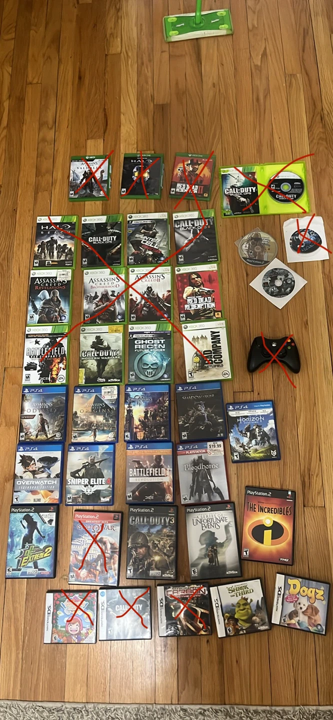 Xbox 360, PS4, and PS2 Video Game Collection