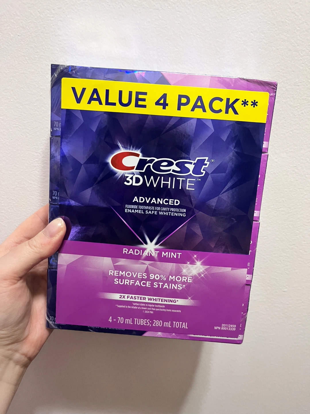 New 4-Pack of Crest 3D White Toothpaste