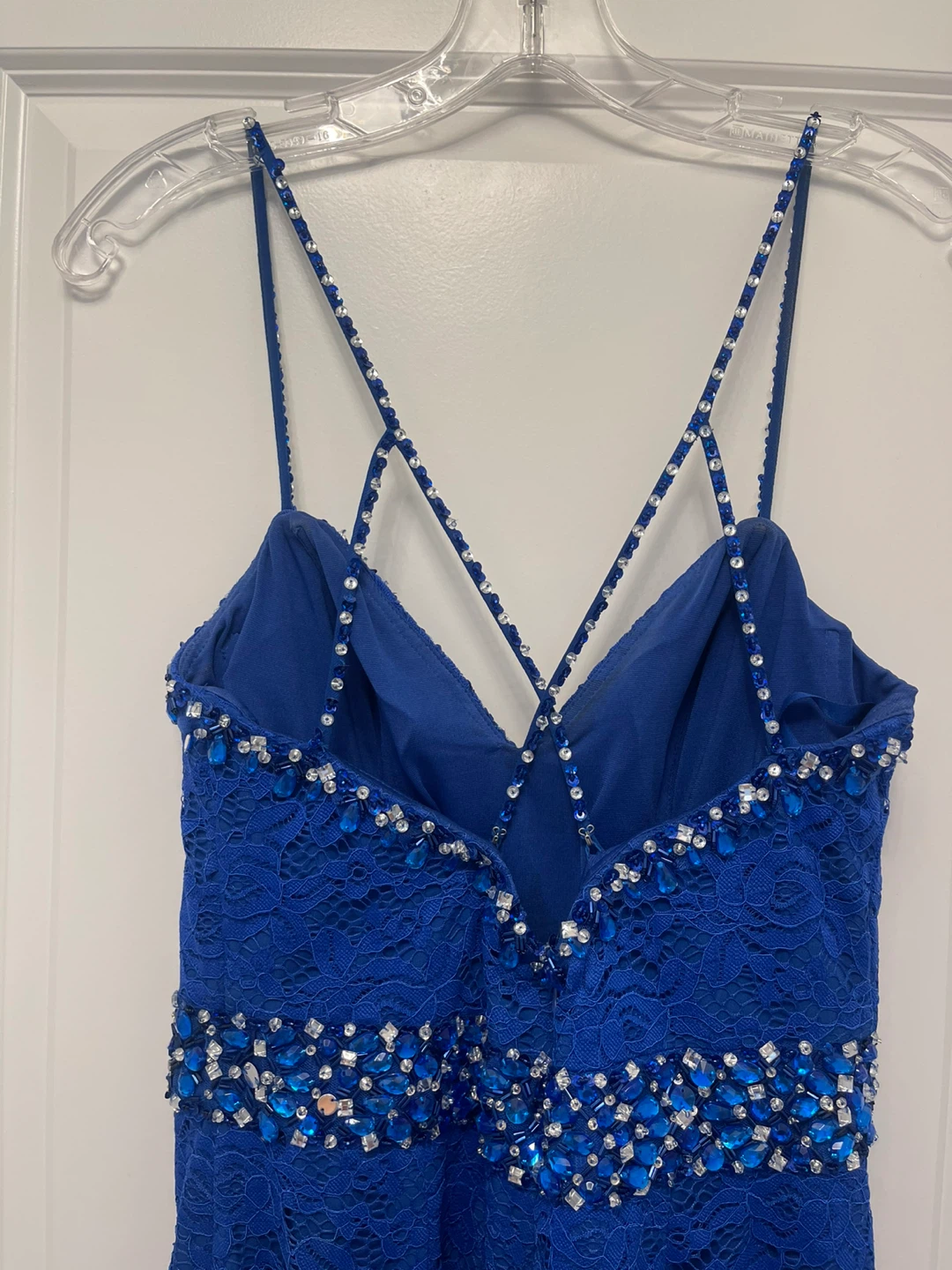 *MORI LEE ROYAL BLUE SEQUIN DRESS SIZE 8 LIKE NEW $150* - photo 3