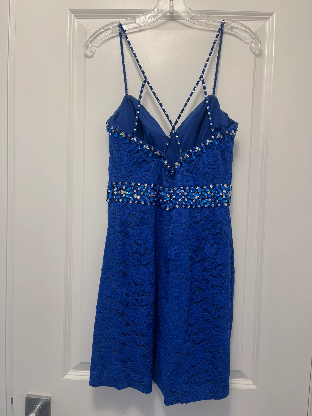 *MORI LEE ROYAL BLUE SEQUIN DRESS SIZE 8 LIKE NEW $150* - photo 2